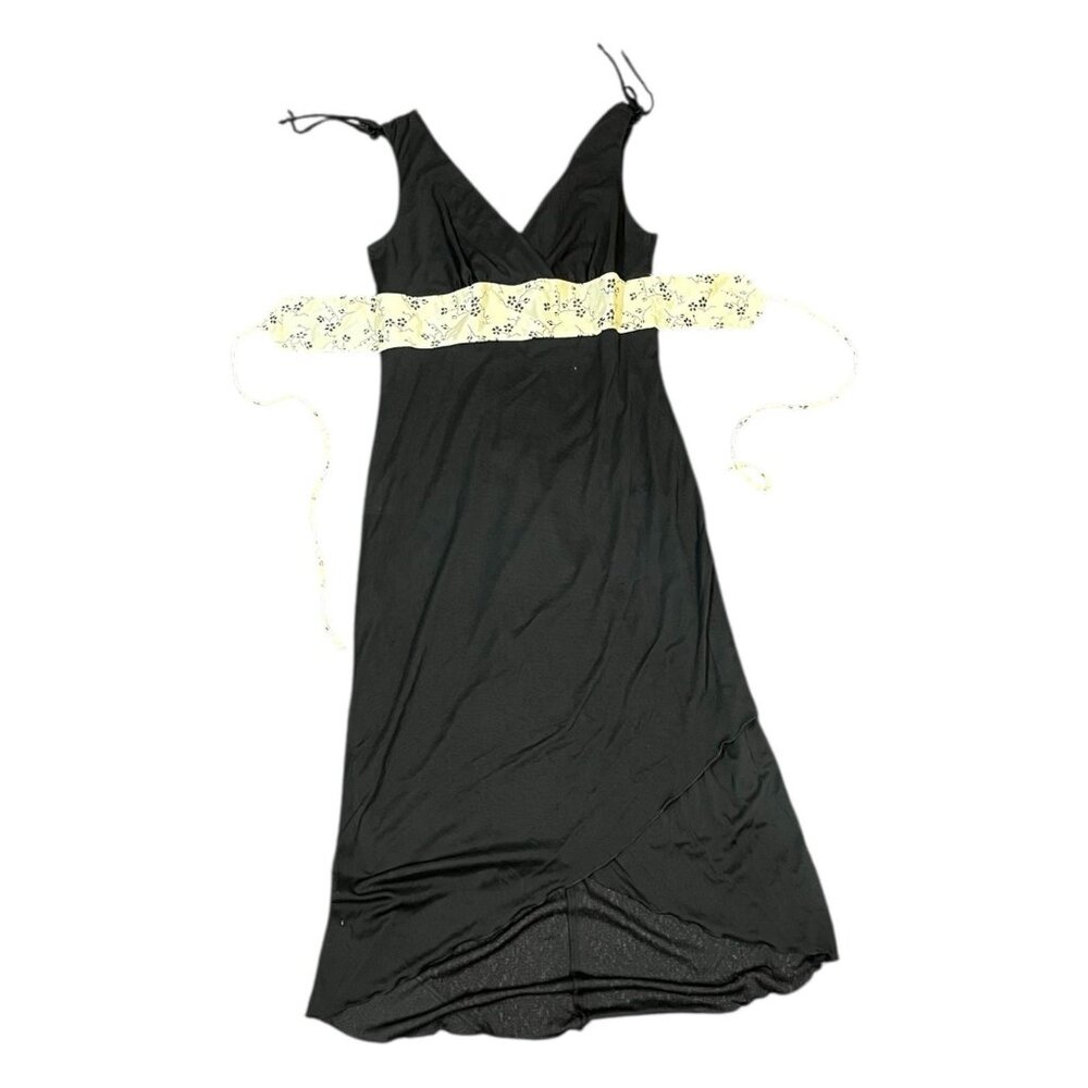 Vintage Y2K Ruby Rox Dress L Black Mesh Asymmetrical Midi Fairy Whimsigoth 90s - Picture 15 of 16